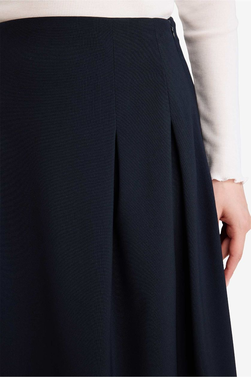 Kadın Lacivert A Kesim Maxi Etek