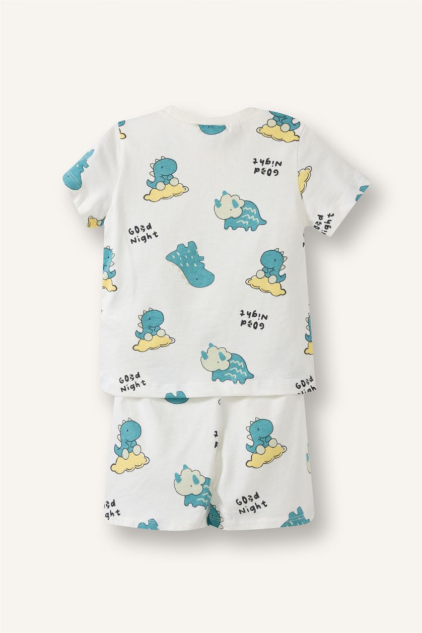 Erkek Bebek Ekru 2'li Pijama Takımı Erkek Bebek