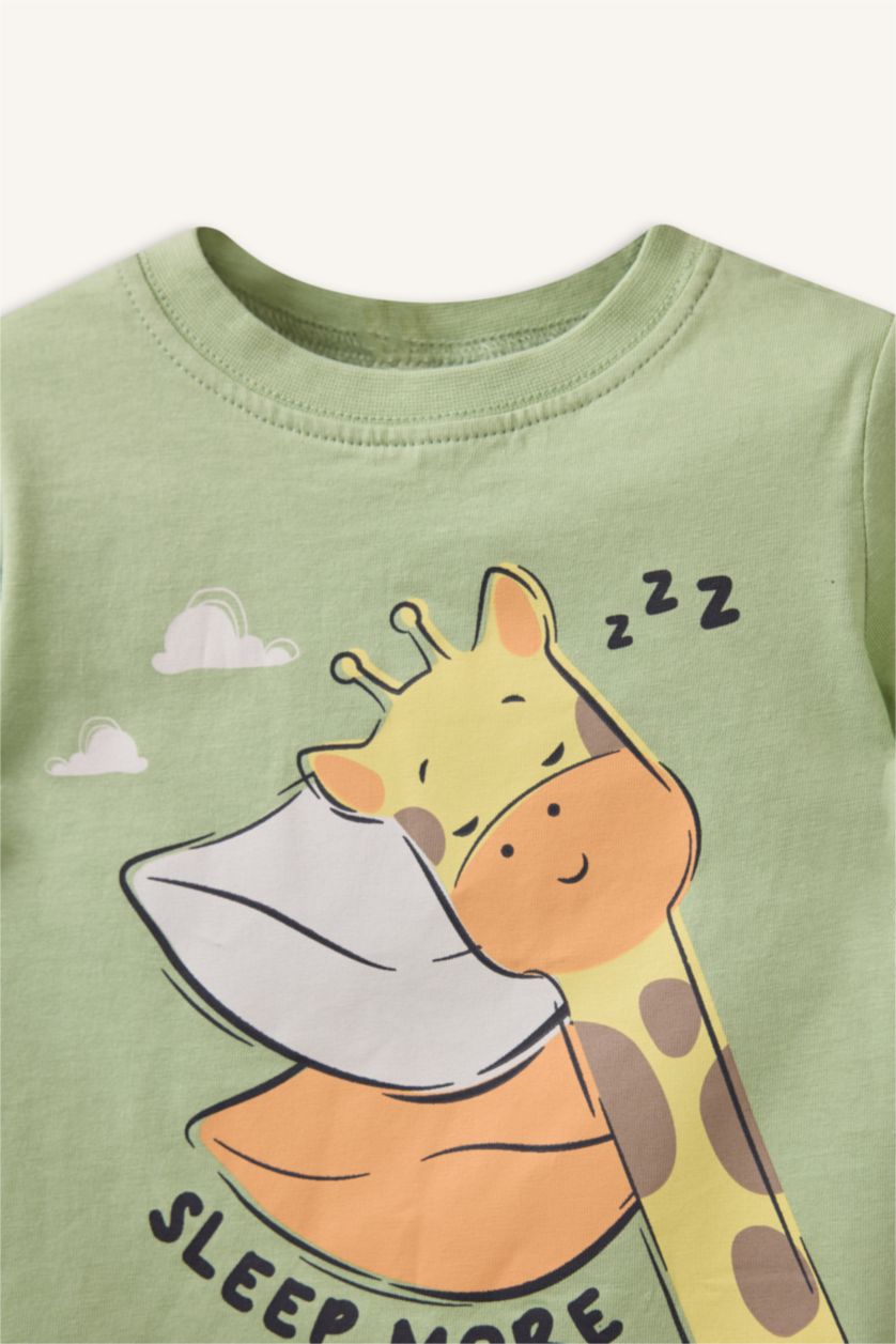 Erkek Bebek Mint Desenli 2'li Pijama Takımı Erkek Bebek