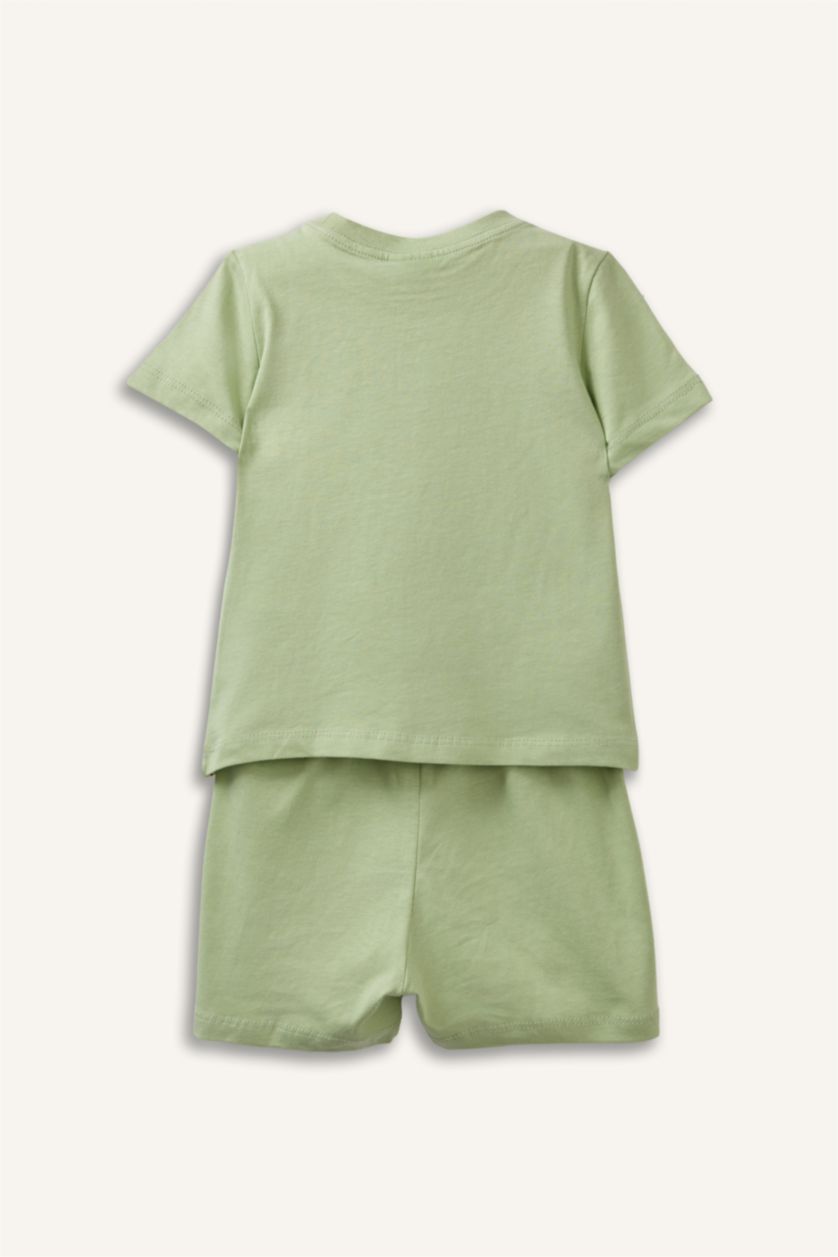 Erkek Bebek Mint Desenli 2'li Pijama Takımı Erkek Bebek