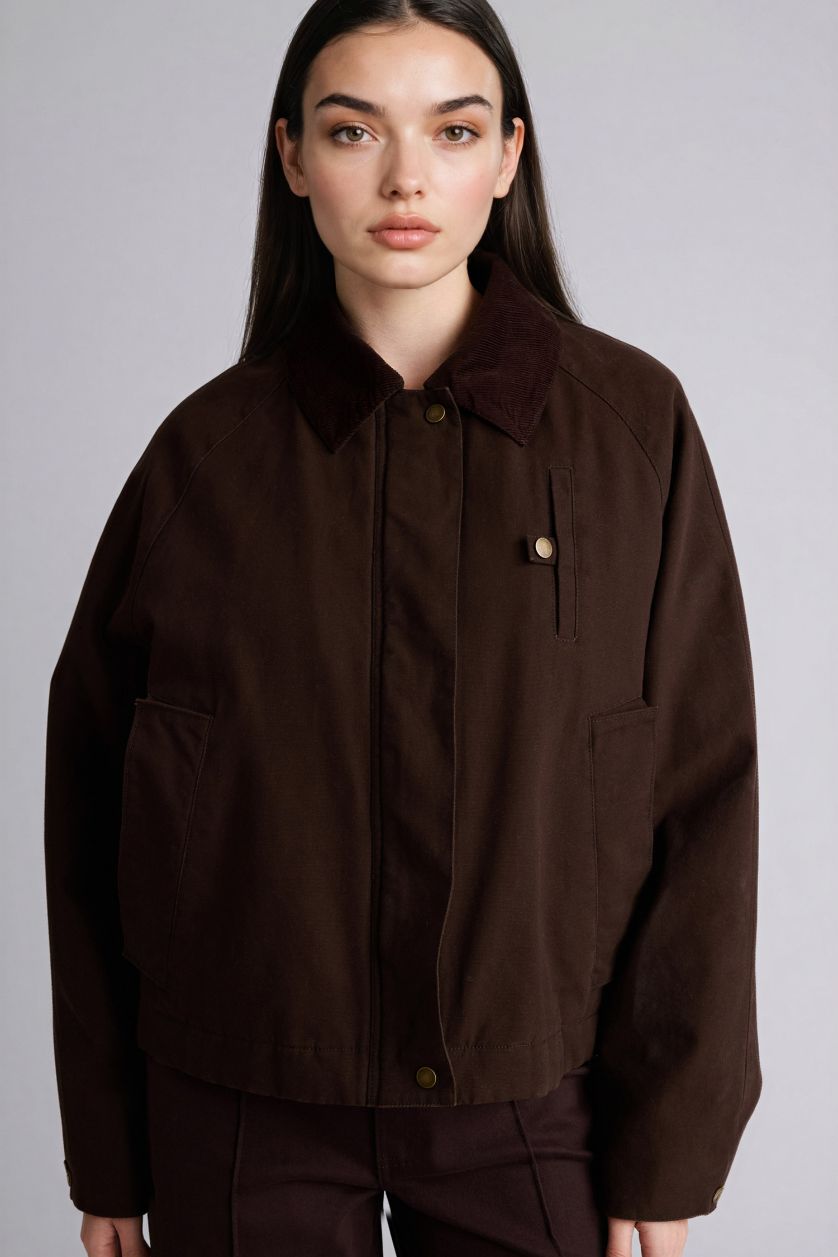 Woman Brown Regular Fit Puffer Jacket