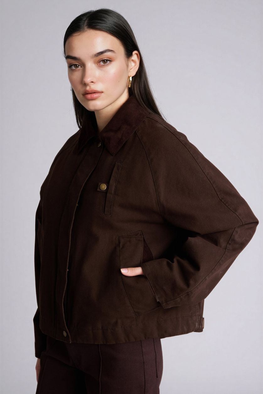 Woman Brown Regular Fit Puffer Jacket