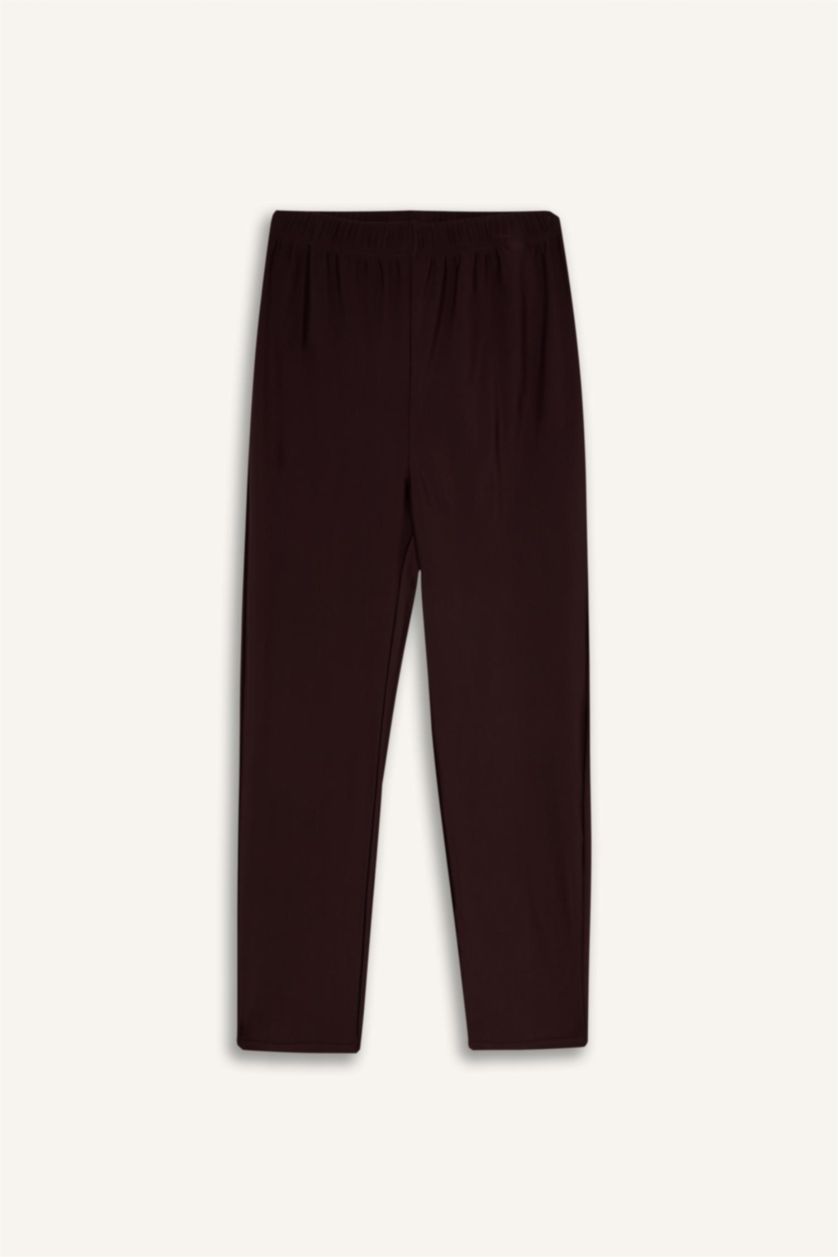 Kadın Kahve Regular Fit 5'Li Burkini Mayo