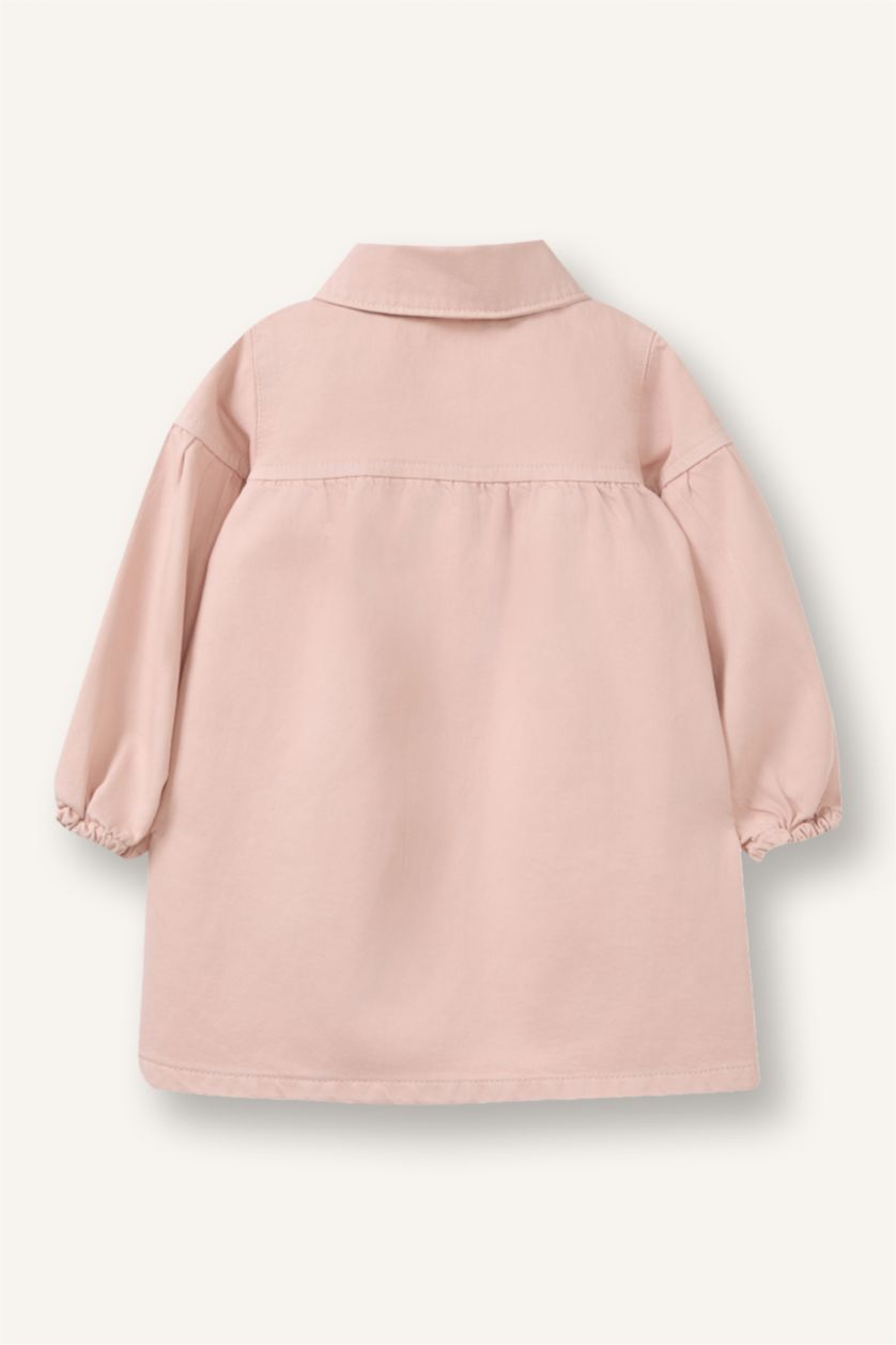 BABY GIRL Light Rose Baby Girl Long Sleeve Cotton Dress