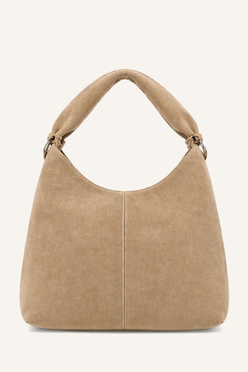 WOMAN Beige Woman Suede Handbag