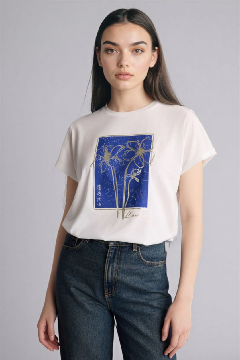 WOMAN Ecru Woman Short Sleeve T-Shirt