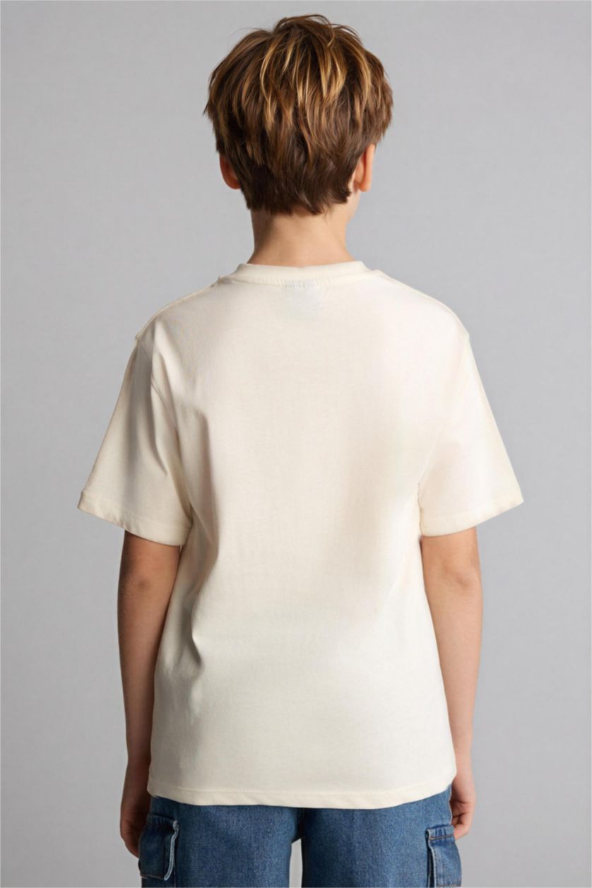 Erkek Çocuk - Genç Erkek Ekru Brawl Stars New Regular Fıt Tişört