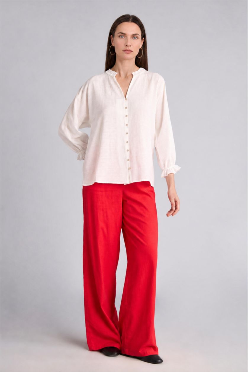 Women White Long Sleeve Shirt