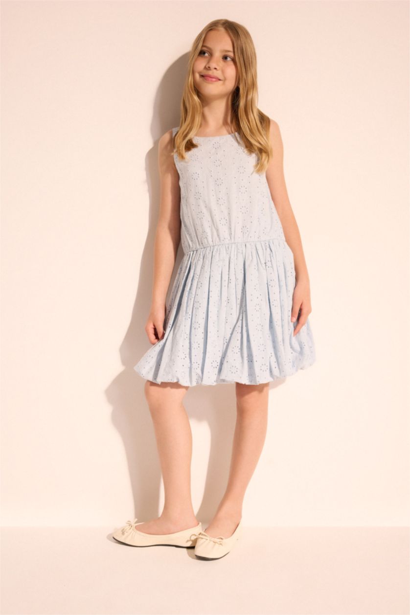 Young Girls - Teen Girls Light Blue Sleeveless Woven Dress