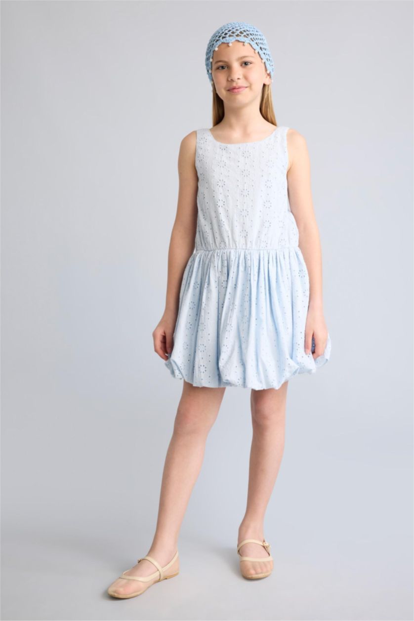 Young Girls - Teen Girls Light Blue Sleeveless Woven Dress