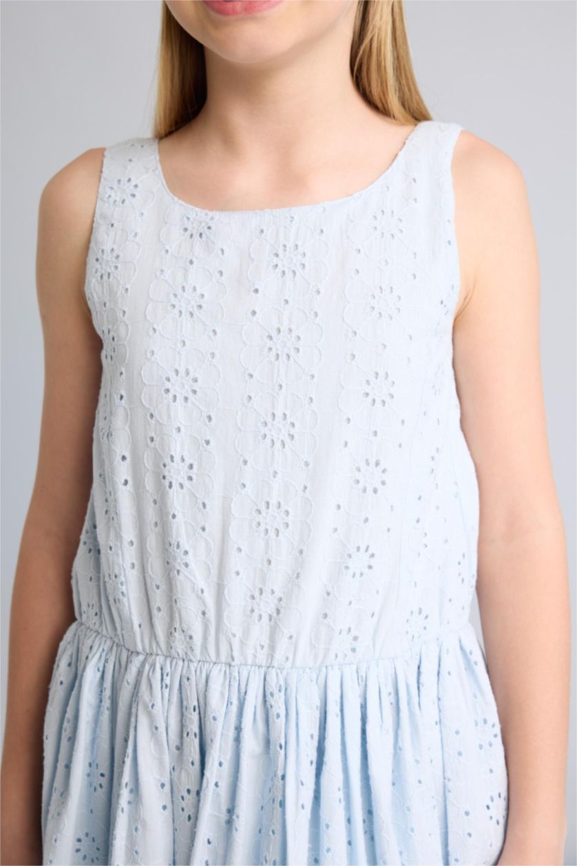 Young Girls - Teen Girls Light Blue Sleeveless Woven Dress