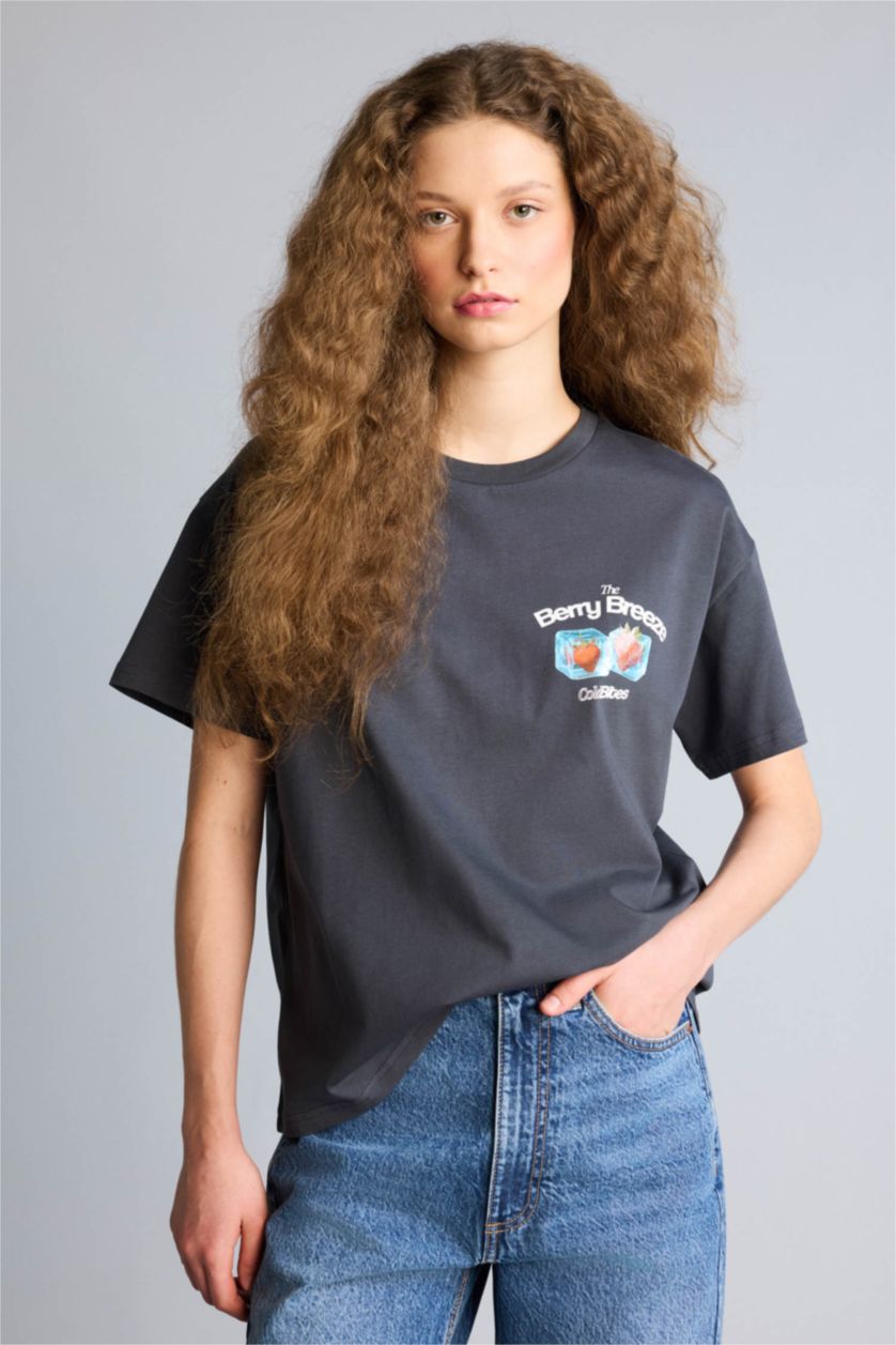 Woman Anthracite Woman Short Sleeve T-Shirt