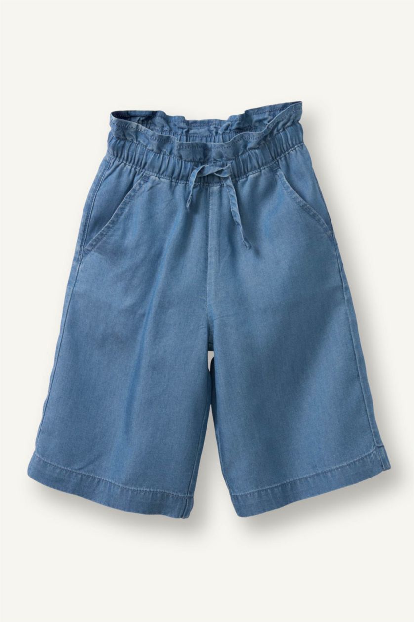 Kız Bebek Mavi Pamuklu Pantolon Kız Bebek