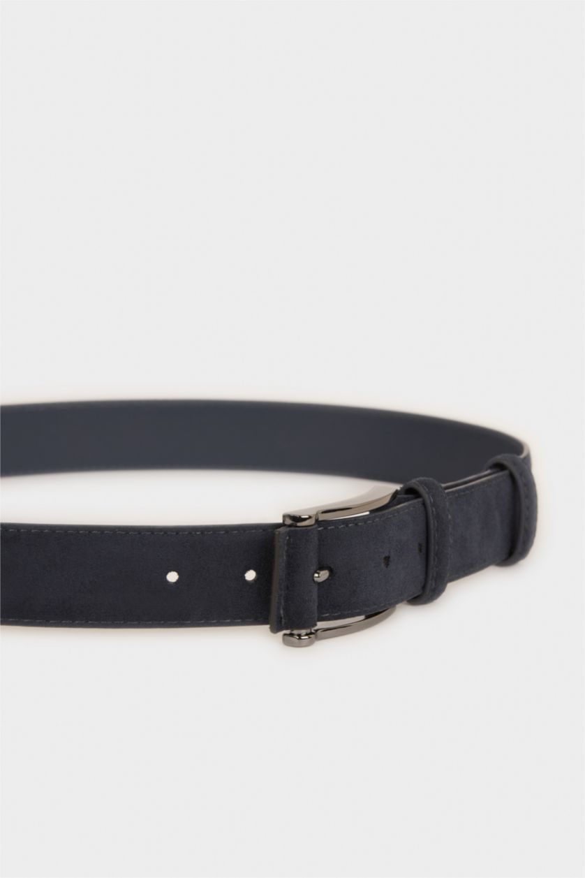 MAN NAVY Man Rectangle Clasp Faux Leather