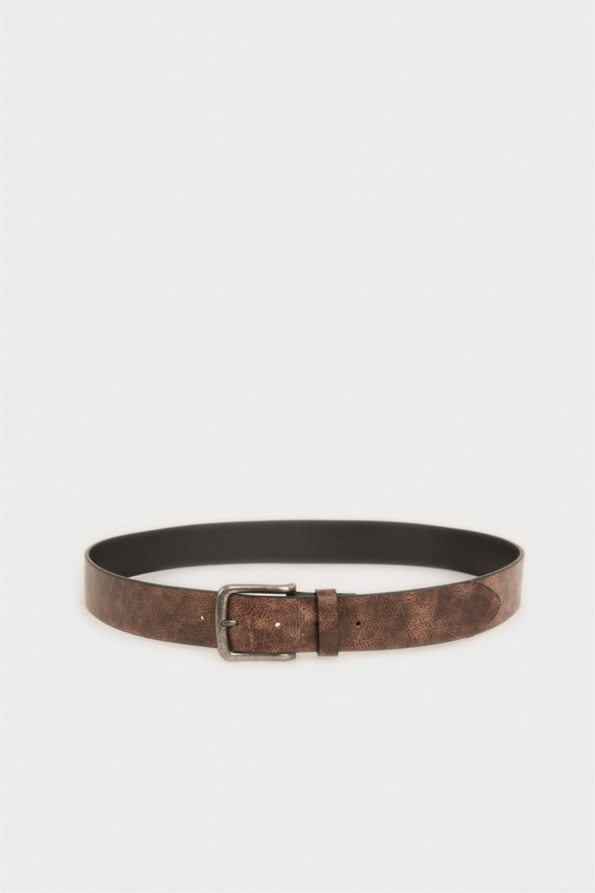 MAN Grey Man Rectangle Clasp Faux Leather