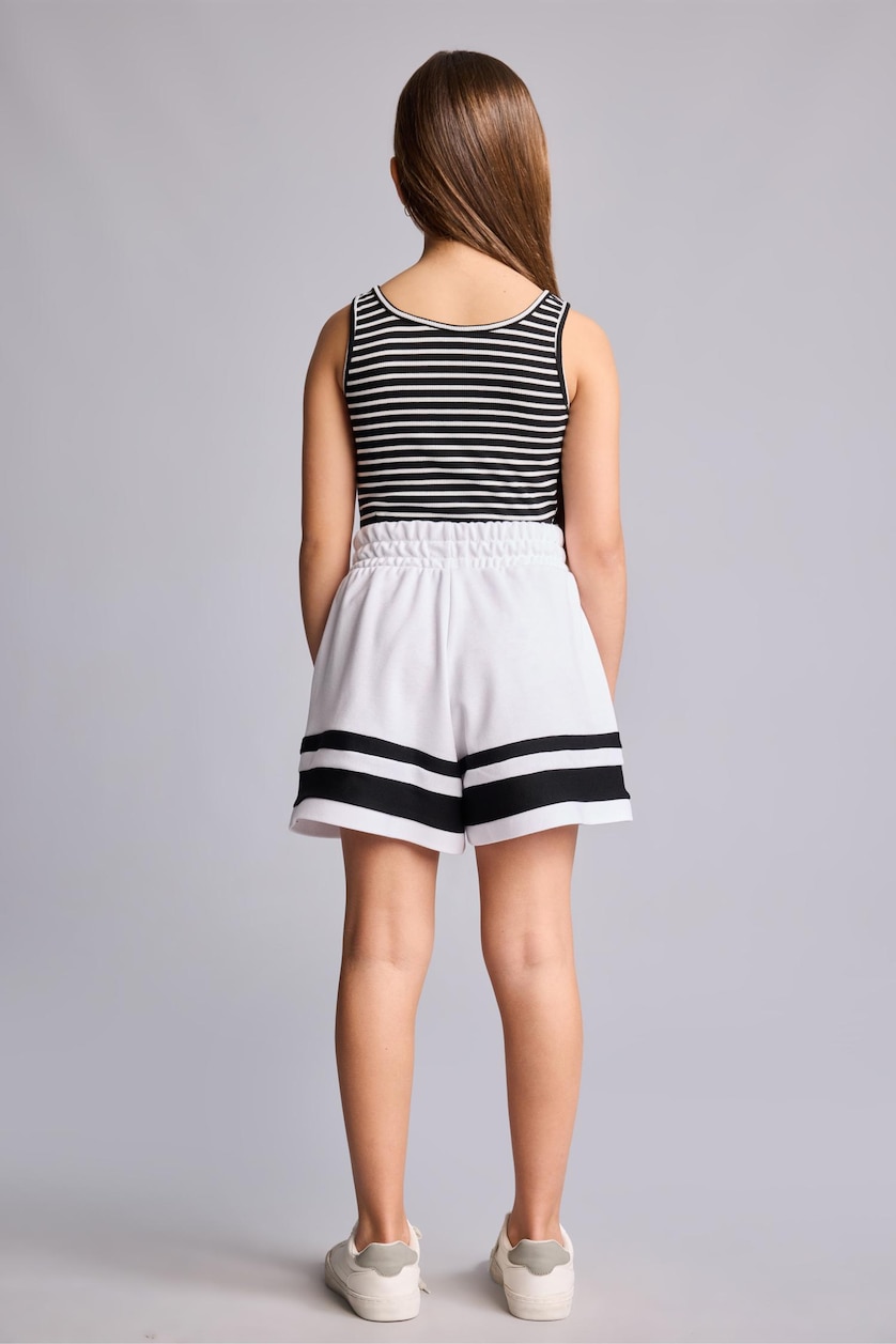 Young Girls - Teen Girls White Girl Pique Shorts