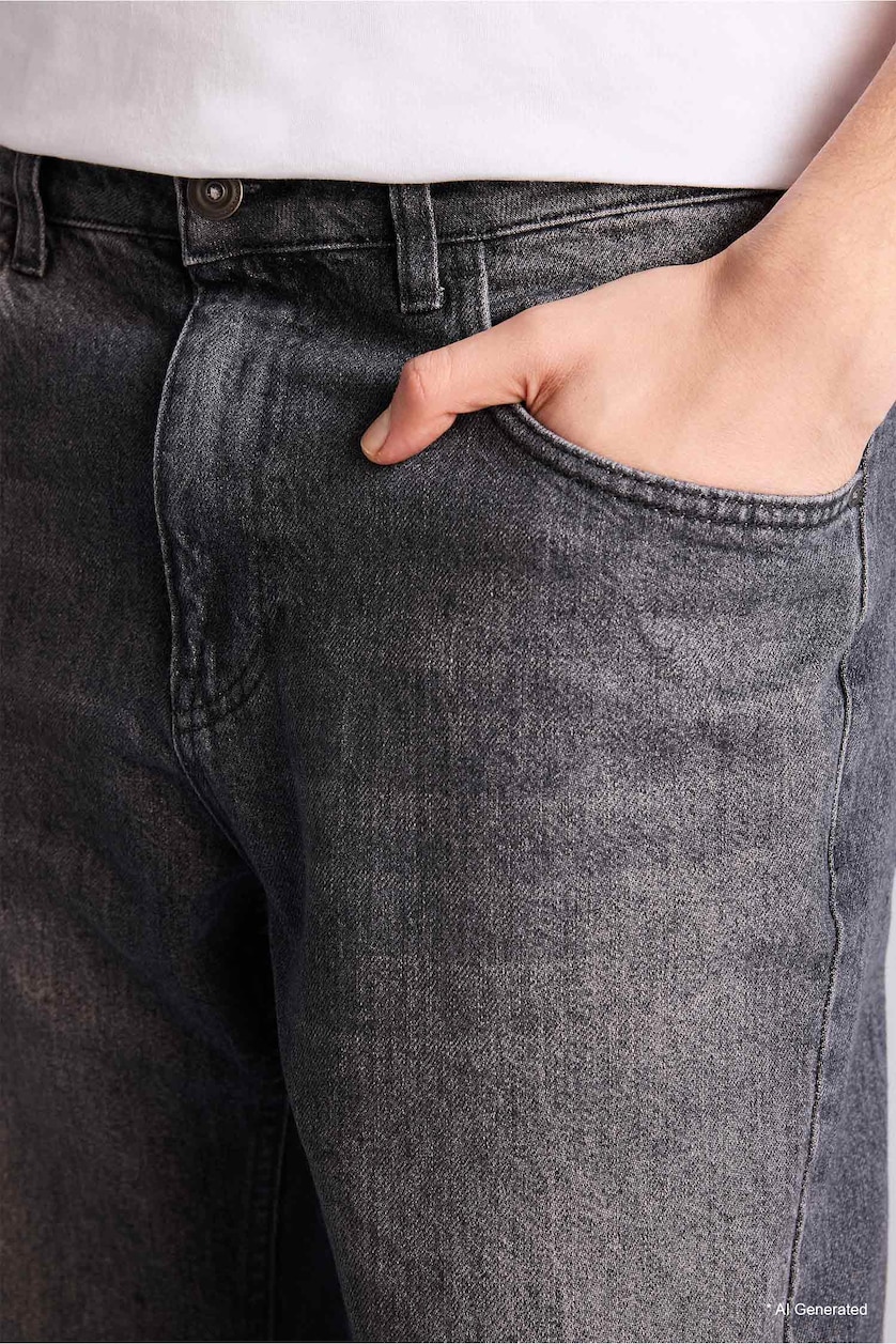 Men Black Straight Fit Trousers