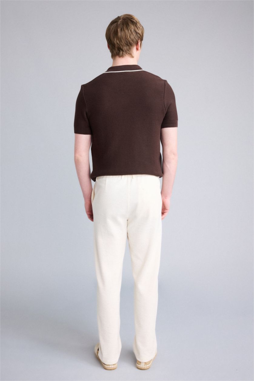 رجالي بني Man Short Sleeve Polo T-Shirt