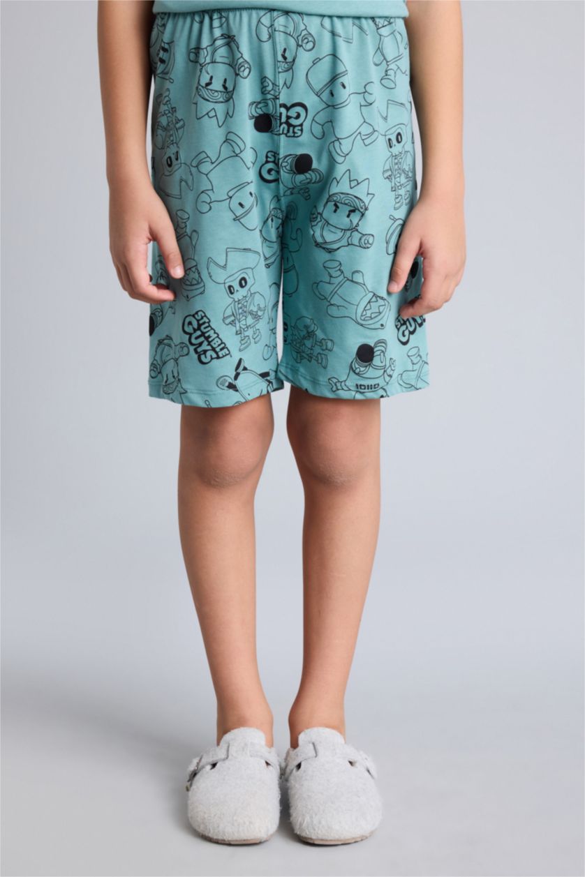 Erkek Çocuk - Genç Erkek Açık Yeşil Stumble Guys 2'li Pijama Takımı Erkek Çocuk