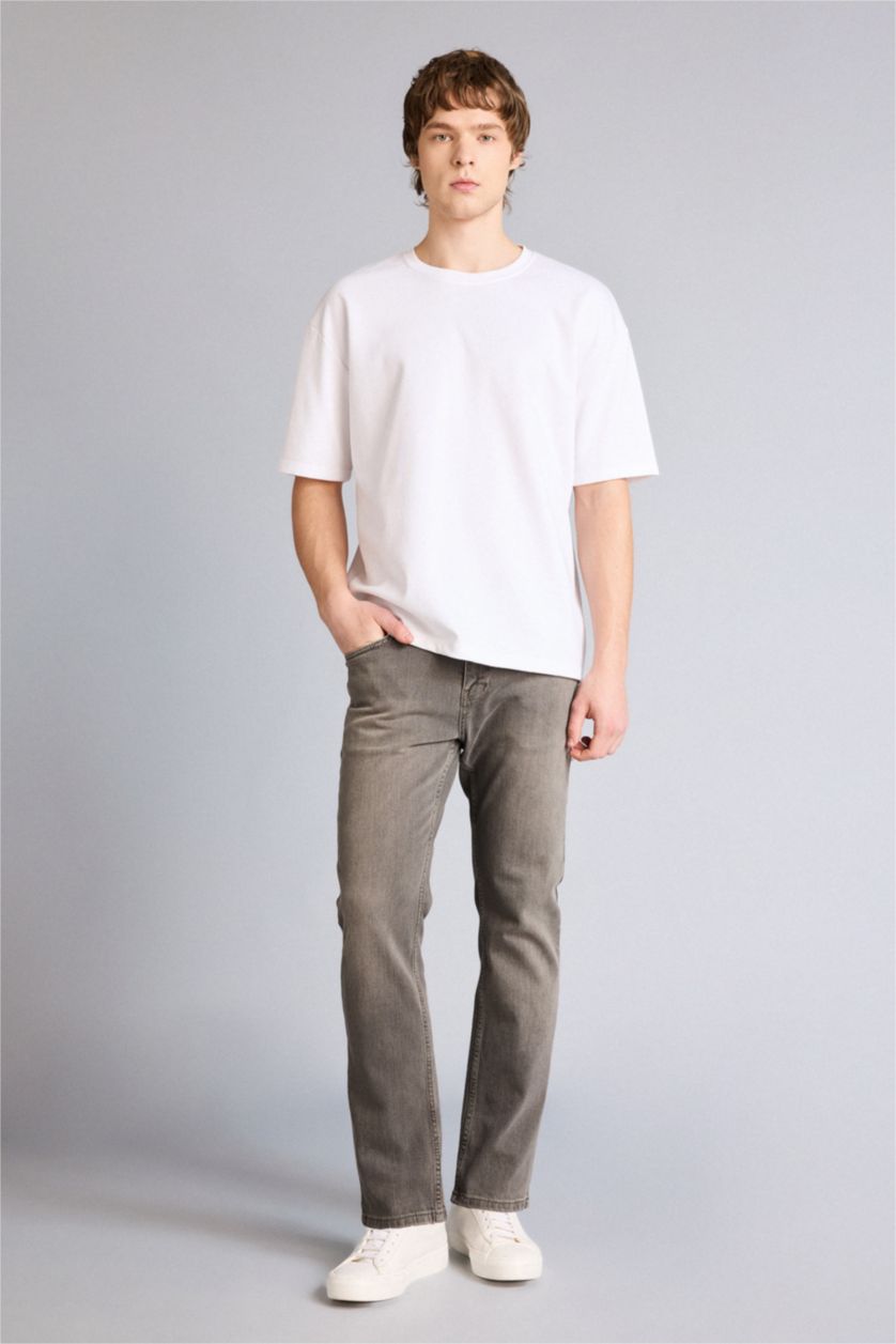 Erkek Açık Kahve Sergio Regular Fıt Boru Paça Pantolon