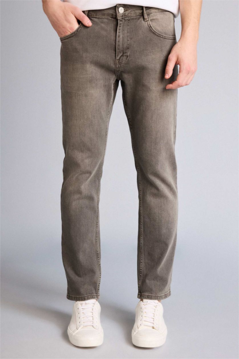 Erkek Açık Kahve Sergio Regular Fıt Boru Paça Pantolon