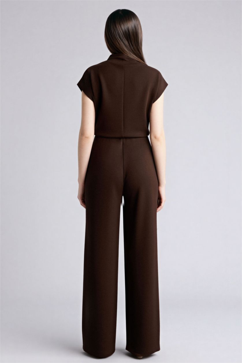 Әйелдерге Қоңыр кең аяқ модаль Шалбар