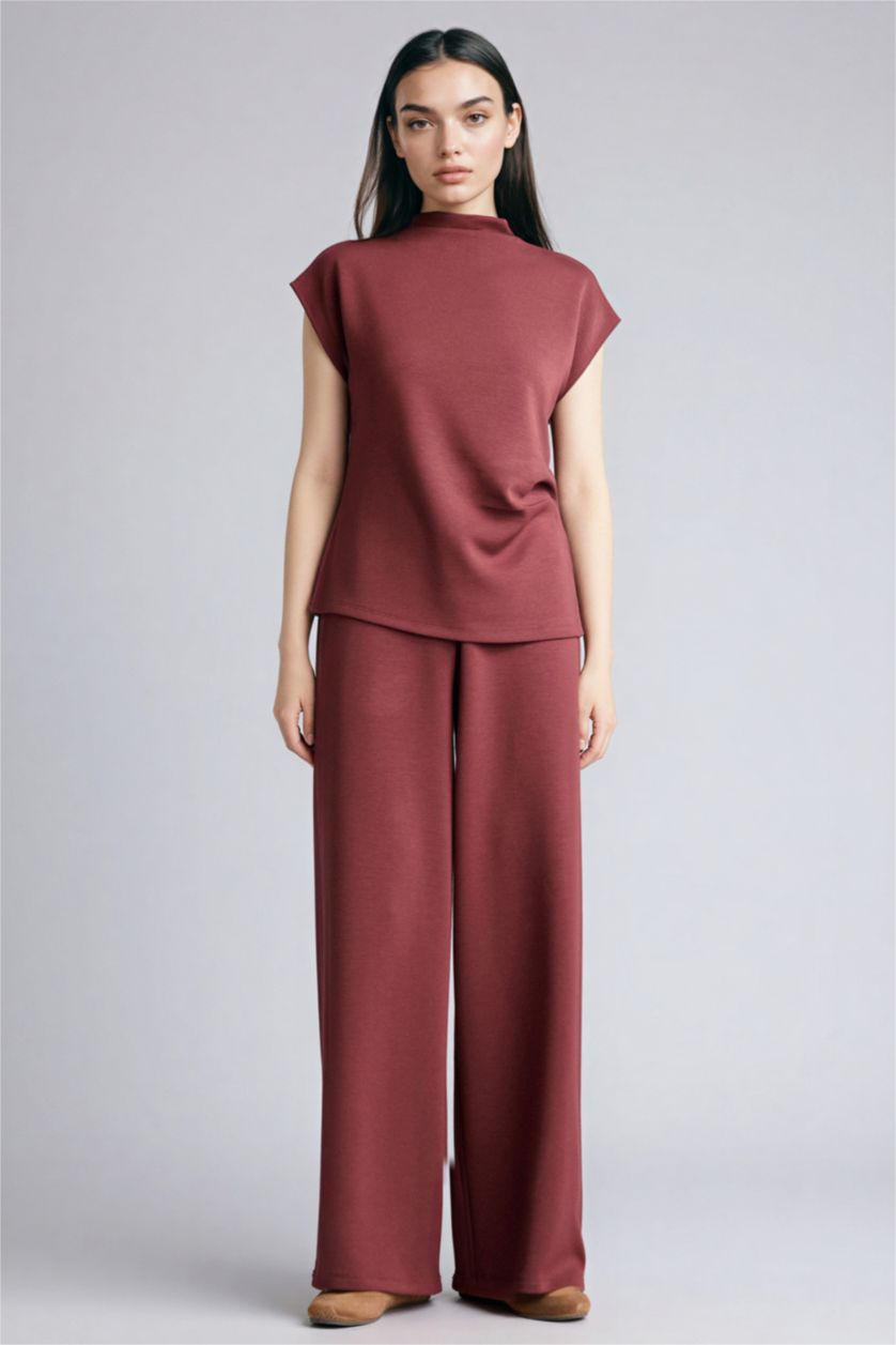 Әйелдерге Тақта кең аяқ модаль Шалбар