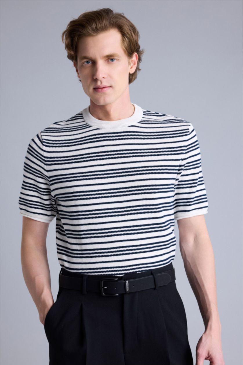 MAN Ecru Standard Fit Short Sleeve T-Shirt