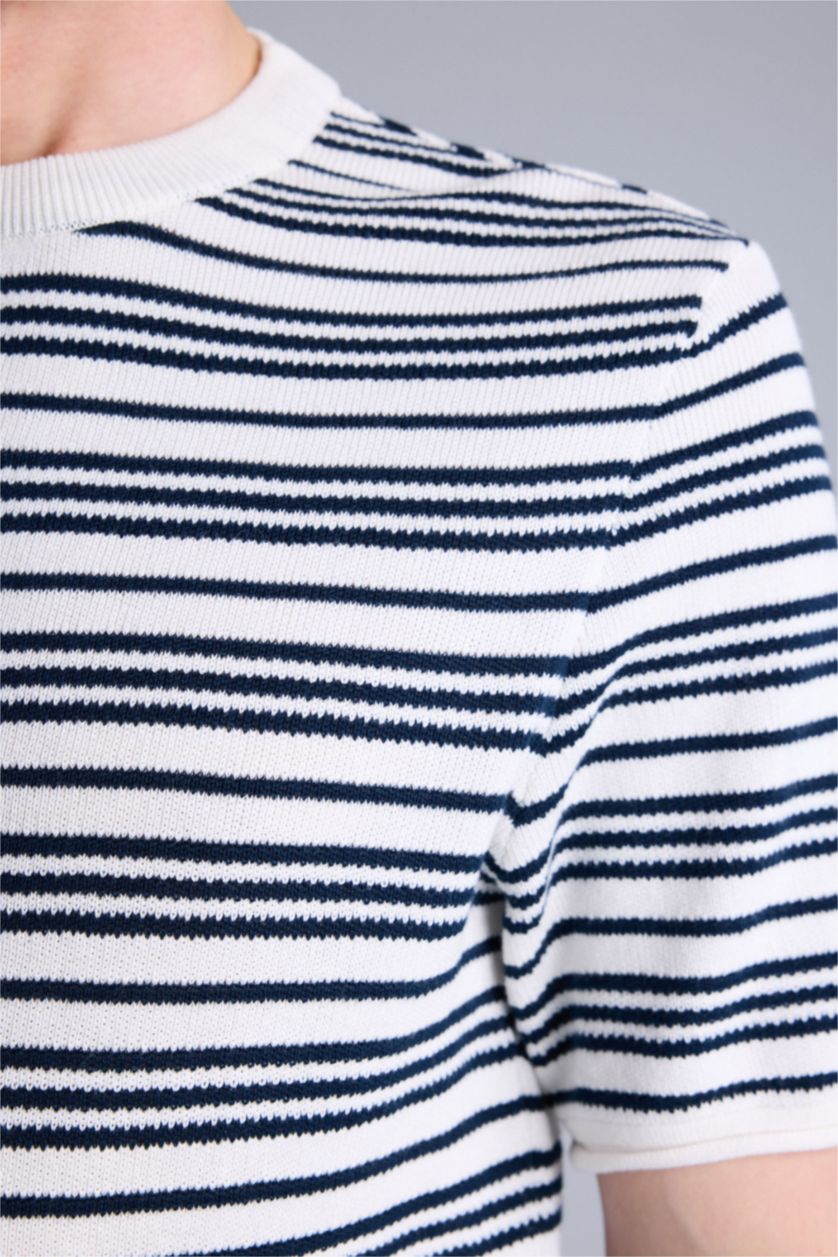 MAN Ecru Standard Fit Short Sleeve T-Shirt