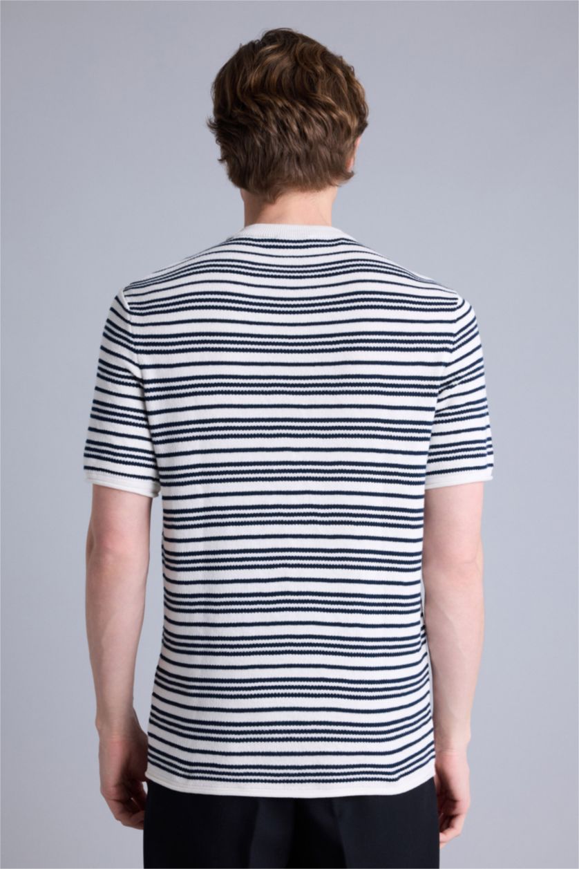 MAN Ecru Standard Fit Short Sleeve T-Shirt