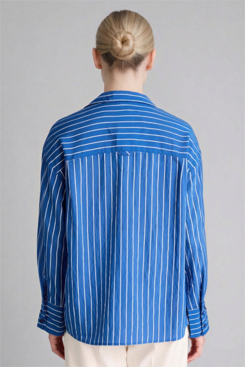 Woman NAVY Relax Fit Long Sleeve Shirt