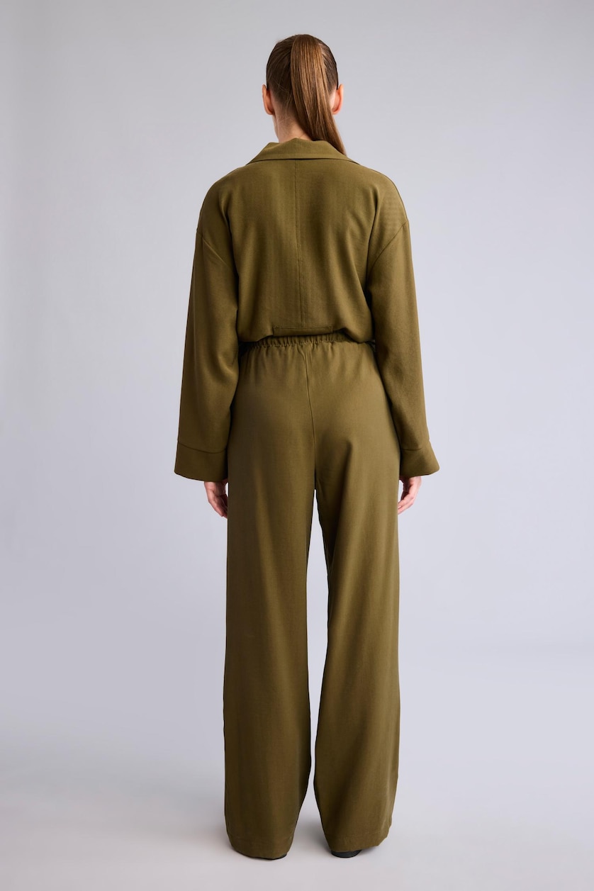 Женщины Хаки Брюки Straight Fit