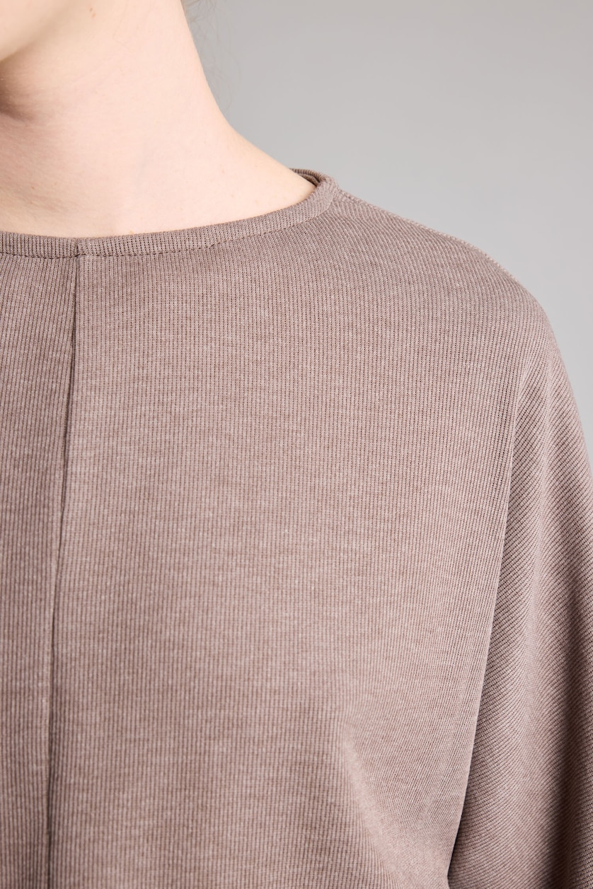 Women Light Brown Ribana Long Sleeve T-Shirt