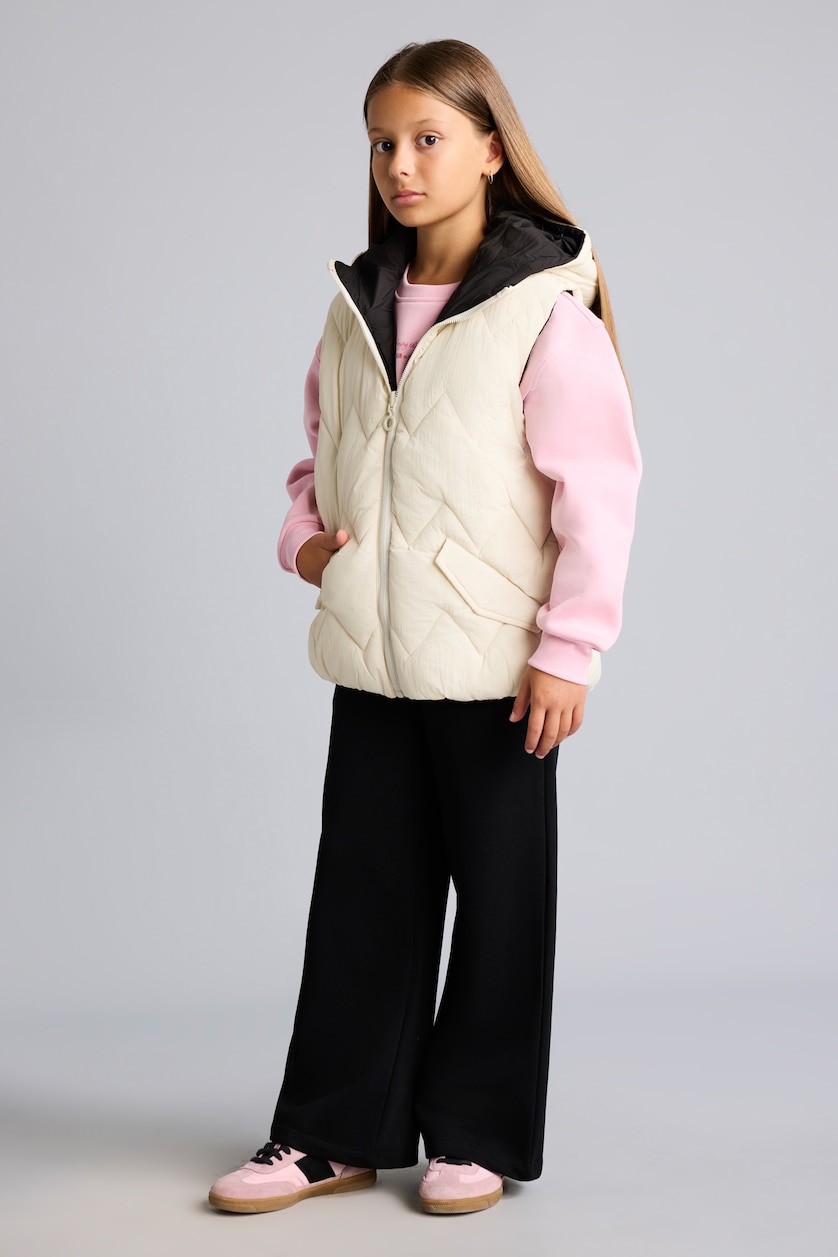 FILLES Anthracite Gilet Coupe Oversize Fille