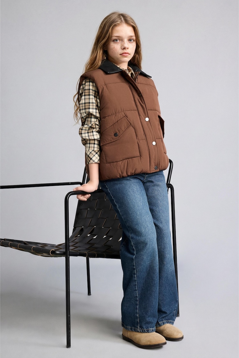 Young Girls - Teen Girls Brown Girl Vest