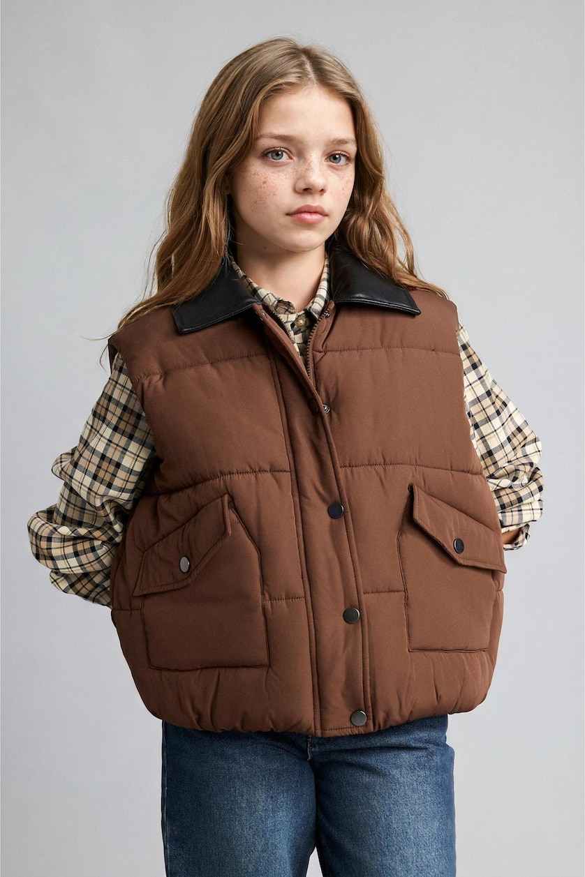 Young Girls - Teen Girls Brown Girl Vest