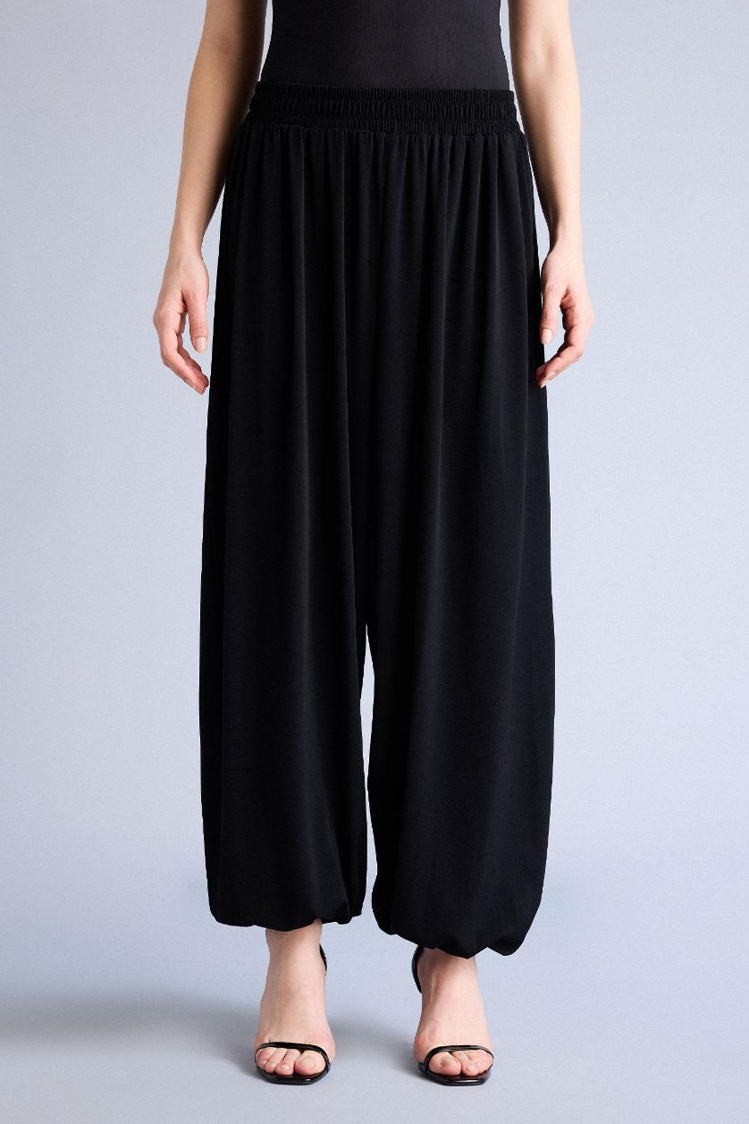 Kadın Siyah Balloon Fıt Pantolon