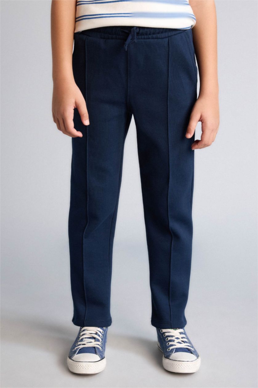 Erkek Çocuk - Genç Erkek Ekru Çizgili Tişört Pantolon 2'li Takım Erkek Çocuk