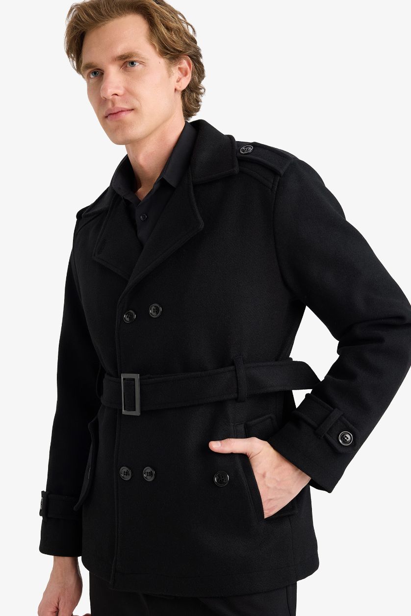 Erkek Siyah Slim Fit Astarlı Mont