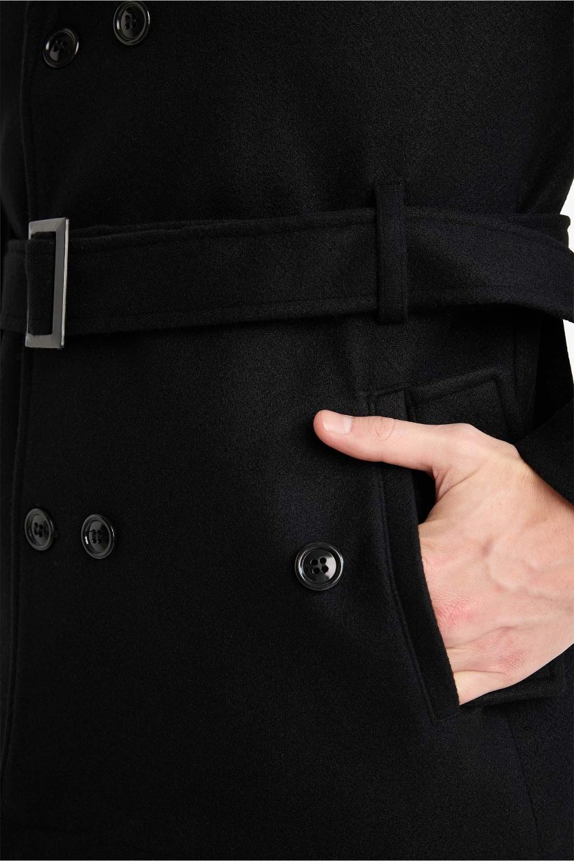 Erkek Siyah Slim Fit Astarlı Mont