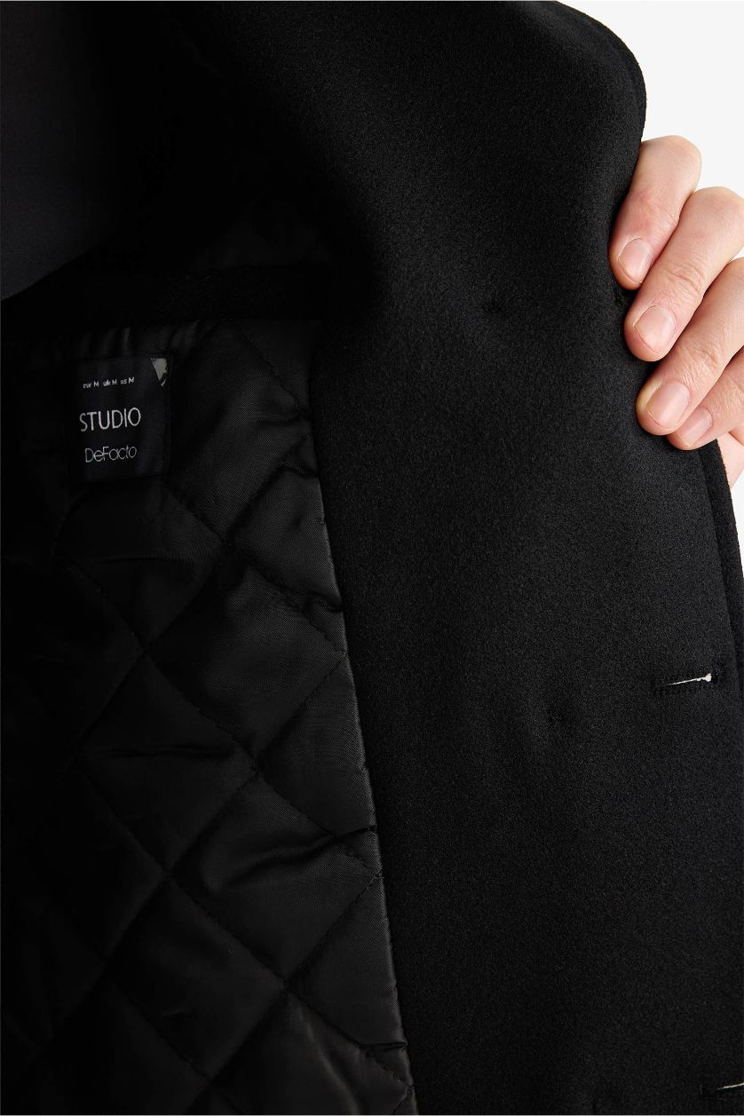 Erkek Siyah Slim Fit Astarlı Mont