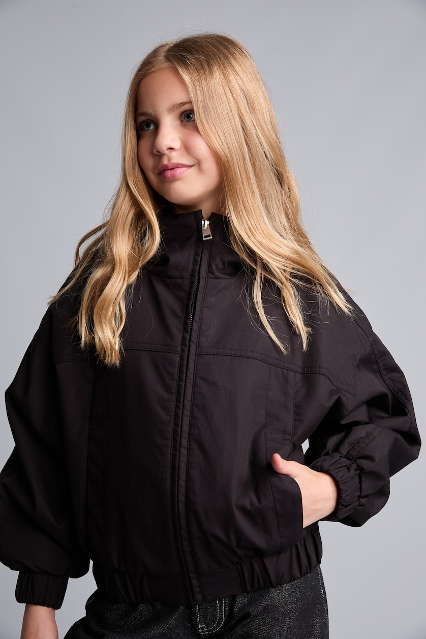 Young Girls - Teen Girls Black Girl Hooded Raincoat