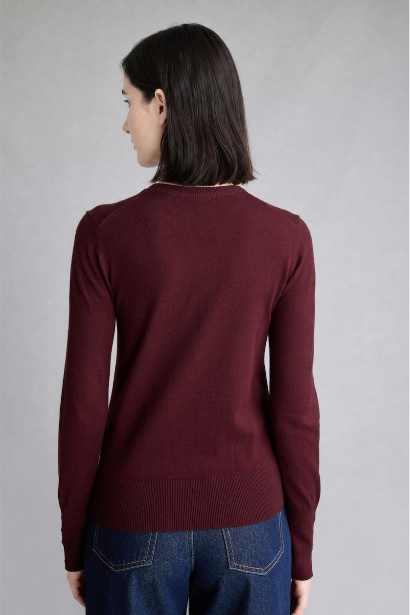 Woman Bordeaux Regular Fit Pullover