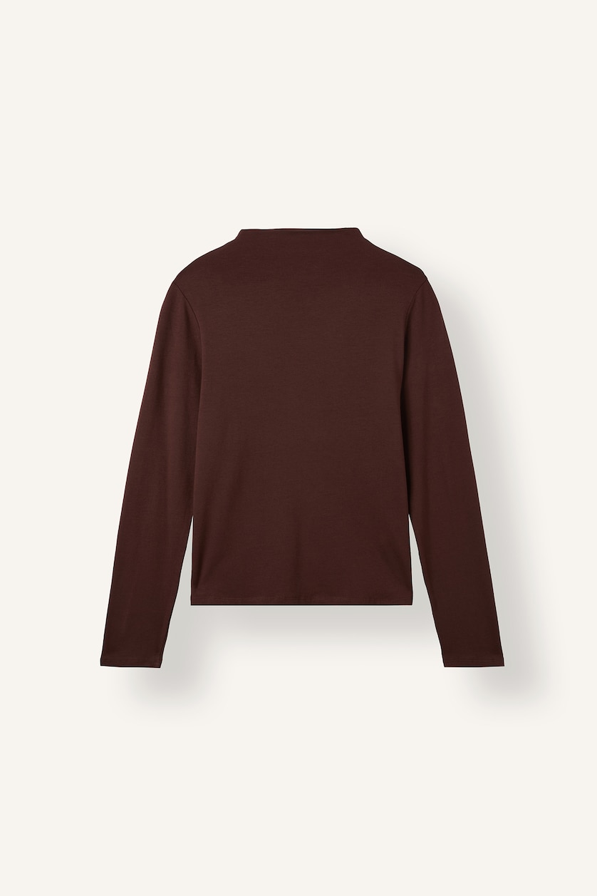 Kadın Kahve Slim Fit Modal Tunik