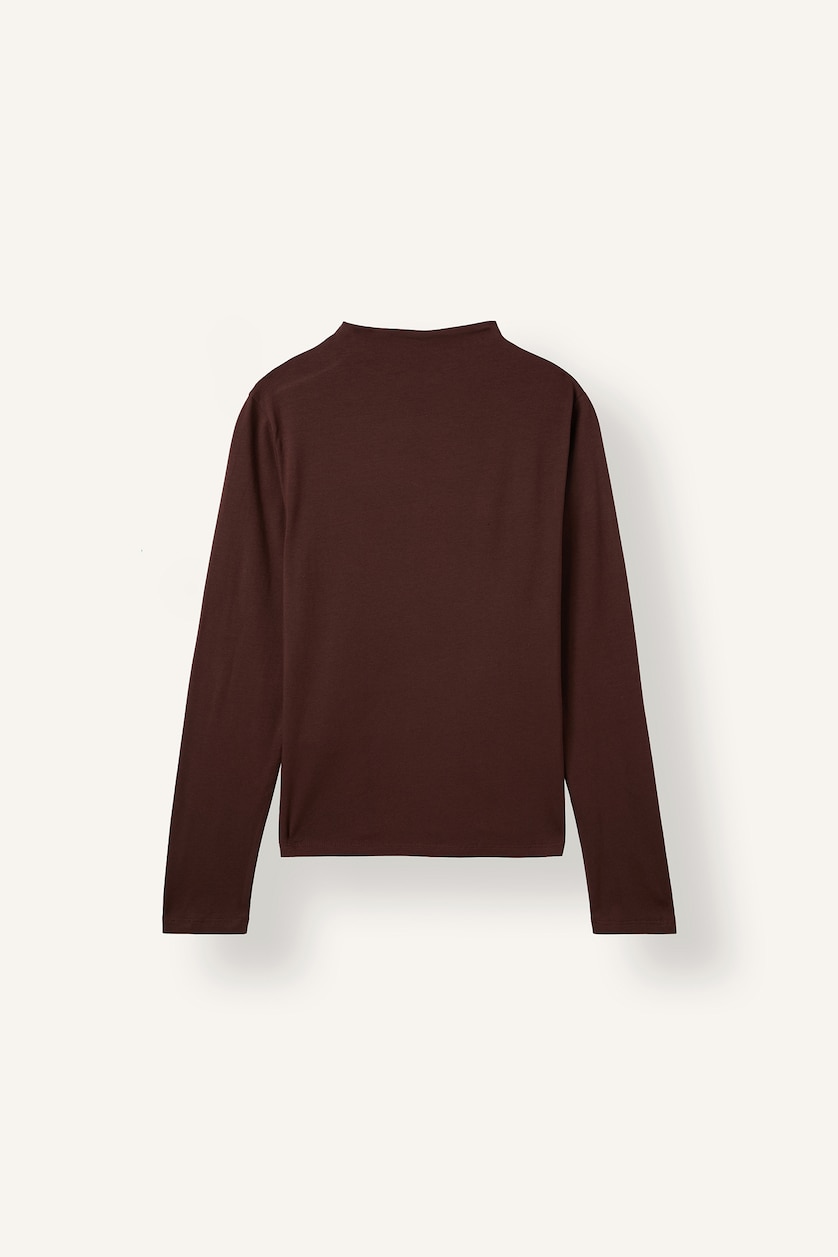 Kadın Kahve Slim Fit Modal Tunik