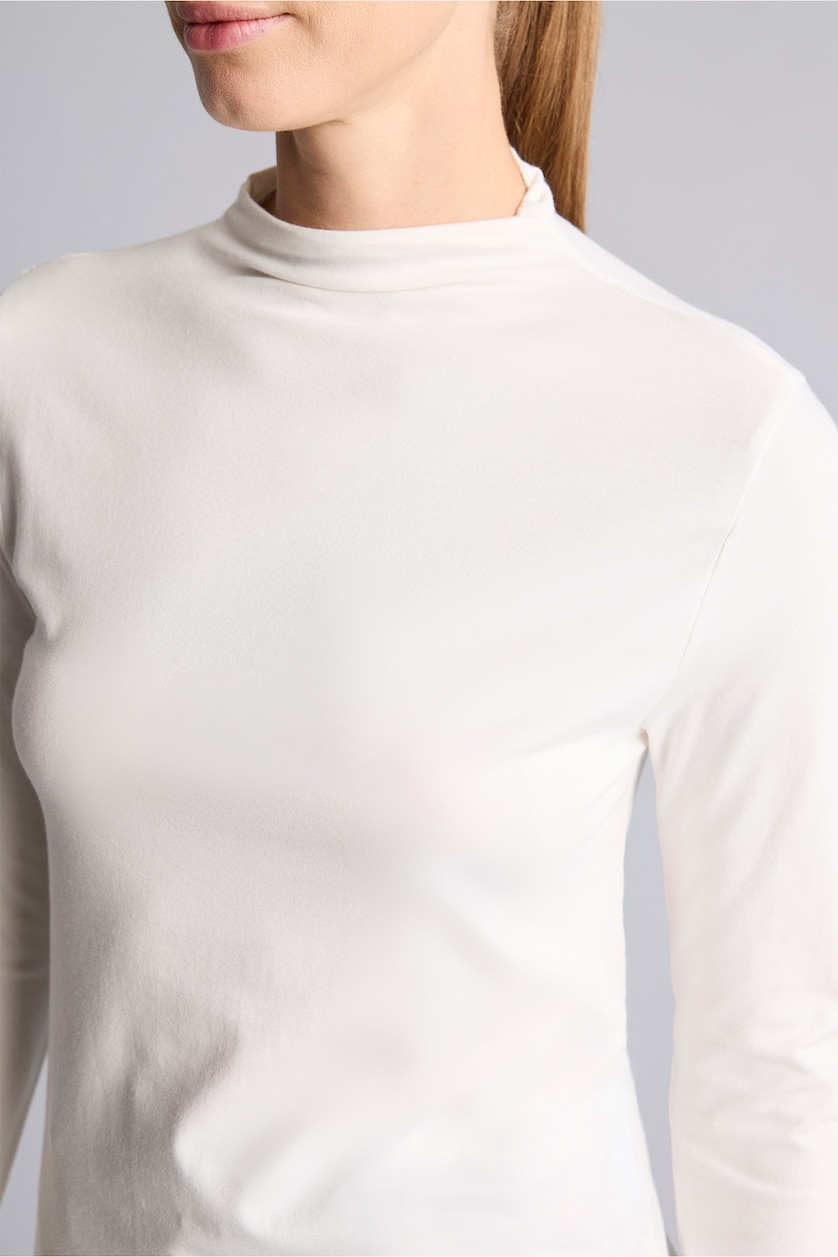 Kadın Ekru Slim Fit Modal Tunik