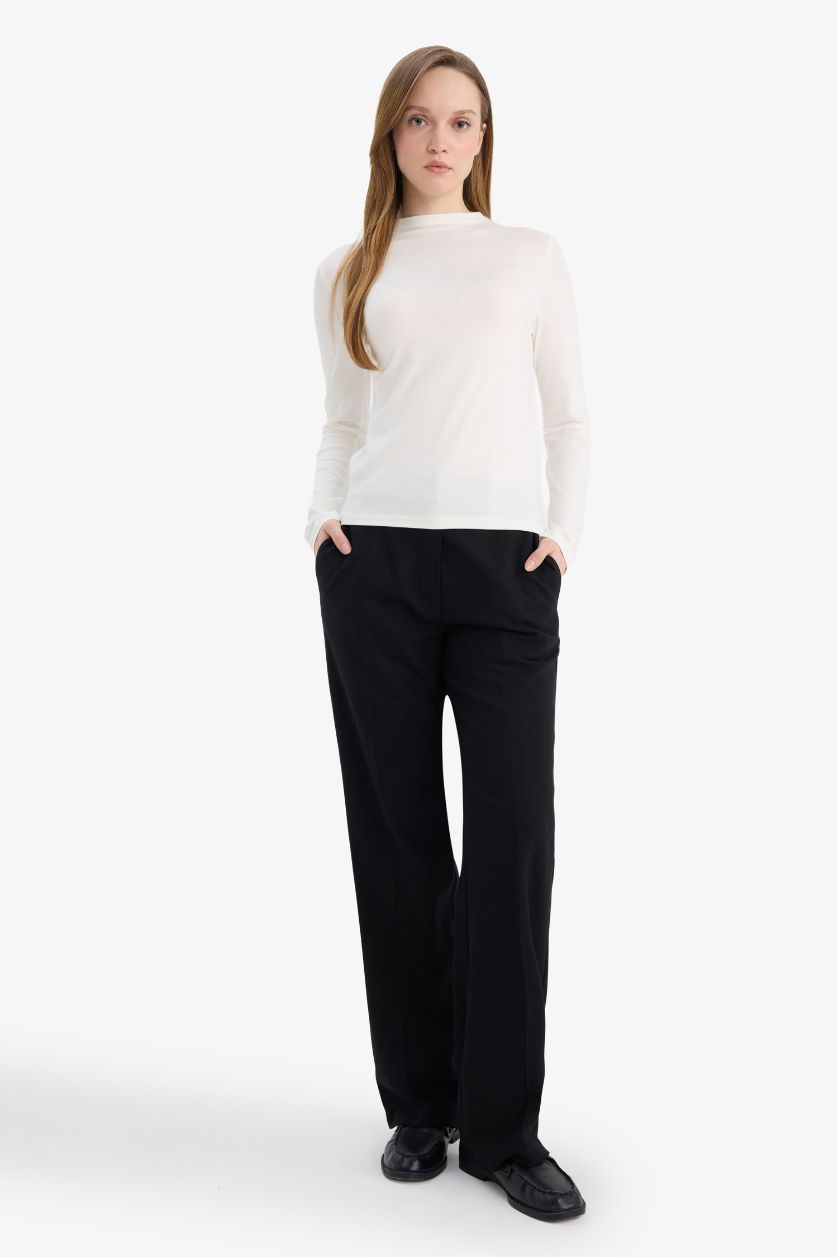 WOMAN Ecru Slim Fit Modal Tunic