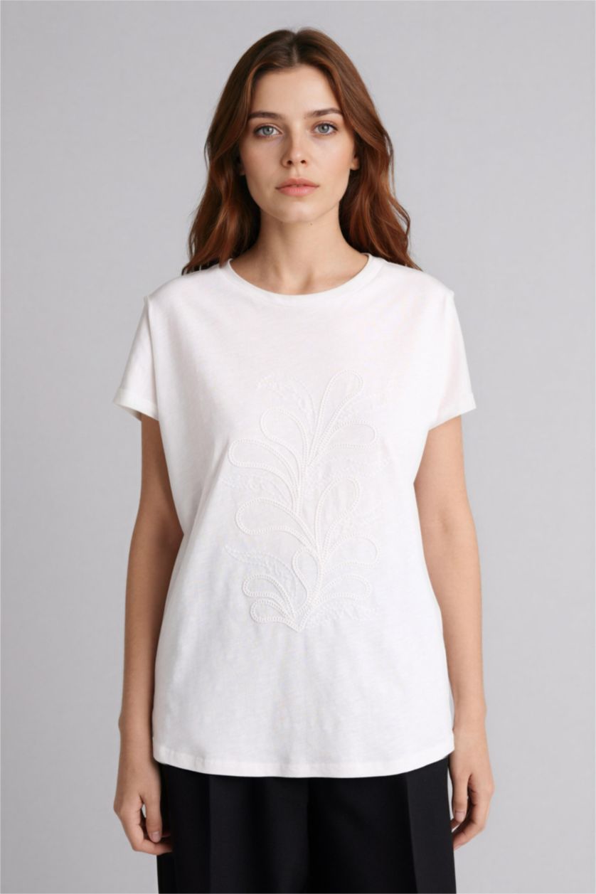 WOMAN Ecru Woman Short Sleeve T-Shirt