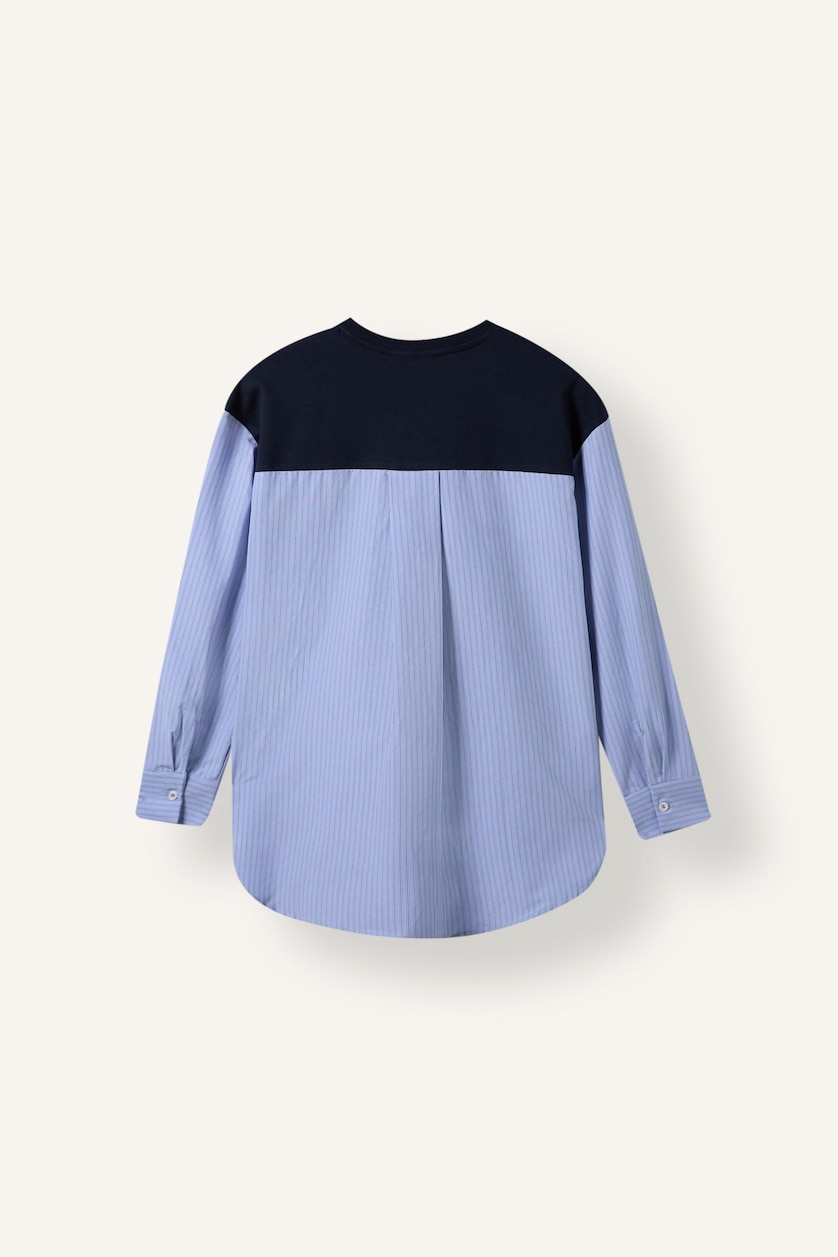 Women NAVY Regular Fit Thin Sweatshirt Fabric Sweat Tunic