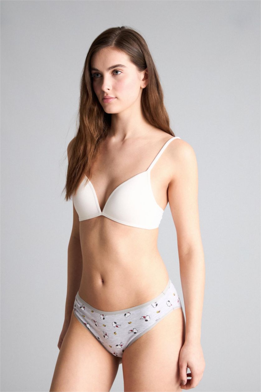 WOMAN Grey Melange 2 piece Snoopy Licensed Panties Set